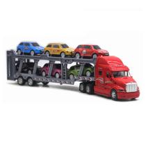 Toy Car Big Rig Trucker Railer Car Carrier 35 cm com 6 corridas