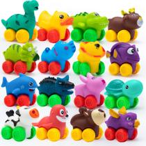 Toy Car JOYIN Animal Cars Soft Rubber para atividades de banho de bebês Toy Car JOYIN Animal Cars Soft Rubber para atividades de banho de bebês