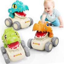 Toy Car MOONTOY Dinosaur para crianças de 1 a 3 anos com Press and Go