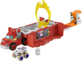 Toy Car Race Track Launch & Stunts Hauler Playset Fisher-Price Blaze e The Monster Machines para crianças a partir de 3 anos