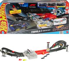 Toy Car Track Set Hot Wheels Formula 1 Grand Prix com 3 carros