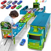 Toy Carrier Truck Race Track Diuerma com 8 carros de corrida de 3 anos ou mais