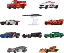 Toy Cars Hot Wheels com tema do Batman, pacote com 10 unidades fundidas sob pressão 1:64