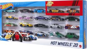 Toy Cars Hot Wheels, pacote com 20 carros esportivos e de corrida em escala 1:64