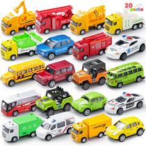 Toy Cars JOYIN 20 unidades de metal fundido sob pressão Pull Back para crianças