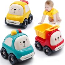 Toy Cars MOONTOY para menino de 1 a 3 anos com Friction Power, pacote com 3