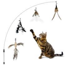 Toy Cat Wand Toy TTCat Interactive Bird com 4 recargas de penas