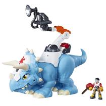 Toy Chomp Squad Playskool Doc Tops e Sam Scrubs Triceratops