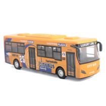 Toy City Bus Ailejia Die Cast Pull Back com luzes e música