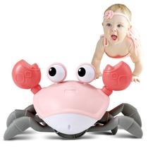 Toy Crawling Crab Tummy Time para meninas de 0 a 12 meses rosa