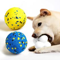 Toy Dog Chew Toy Kimee Atom Teething Tennis Ball 3,9", pacote com 3