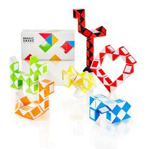 Toy Fidget Snake Toy CUBIDI Magic Snake Cube para crianças, conjunto de 6