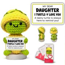 Toy Figure Gossby Positive Turtle, presente de crochê para filha