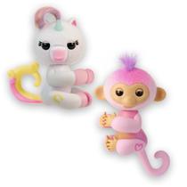Toy Fingerlings Interactive Baby Monkey and Unicorn, pacote com 2