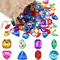 Toy Gems Pirate Treasure Jewels Hicarer 100 unidades com bolsa