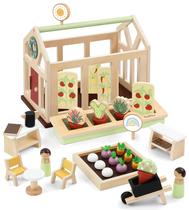 Toy Greenhouse Playset PairPear Flower Garden para crianças de 3 anos ou mais