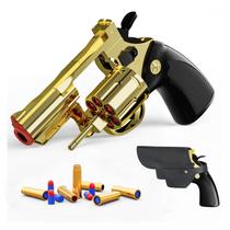 Toy Gun Revolver monochilding dourado com coldre +6 anos
