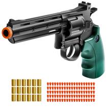 Toy Gun Revolver Witcrety com 100 balas macias para crianças a partir de 8 anos, pretas Toy Gun Revolver Witcrety com 100 balas macias para crianças a partir de 8 anos, pretas