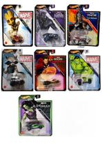 Toy Hot Wheels Marvel Character Cars, pacote com 7 Groot, Black Panther, Thor, Rocket, Doctor Strange, Hulk e She Hulk