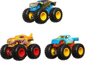 Toy Hot Wheels Monster Trucks Color Shifters, pacote com 3 crianças