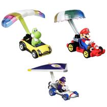 Toy Hot Wheels Super Mario Character Car, 3 pacotes para crianças a partir de 3 anos