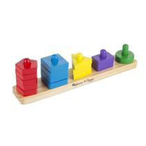 Toy Melissa & Doug Stack and Sort Board Wood 2 anos ou mais com 15 peças