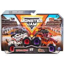 Toy Monster Jam Dálmata vs. Caminhões fundidos sob pressão Calavera 1:64