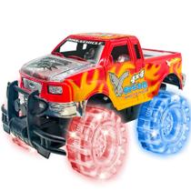 Toy Monster Truck ArtCreativity Light Up Red de 20 cm com pneus de LED Toy Monster Truck ArtCreativity Light Up Red de 20 cm com pneus de LED
