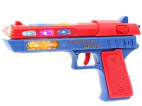 Toy Pistol HWD Light Up com LEDs elétricos e som azul/vermelho