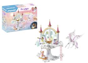 Toy Playmobil Rainbow Castle nas nuvens com Pegasus
