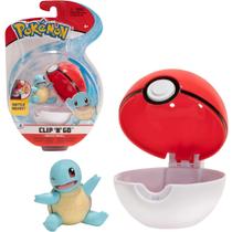 Toy Pokémon Pokémon Official Squirtle Clip and Go com boneco