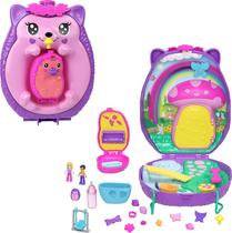 Toy Polly Pocket 2 em 1 para viagem com 2 microbonecas e 16 acessórios