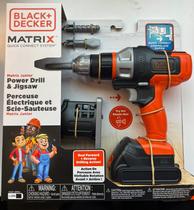 Toy Power Drill & Jigsaw BLACK+DECKER Matrix Jr para crianças Toy Power Drill & Jigsaw BLACK+DECKER Matrix Jr para crianças