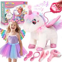 Toy Remote Control Unicorn TUZT Walking Talking Girl 4-6 anos Toy Remote Control Unicorn TUZT Walking Talking Girl 4-6 anos