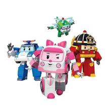 Toy Robot Car Poli para crianças, 4 peças Transform Vehicle em escala 1:4 Toy Robot Car Poli para crianças, 4 peças Transform Vehicle em escala 1:4
