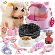 Toy Robot Dog Vanvimen para meninas de 3 a 8 anos com 16 peças de conjunto de brinquedos fingido