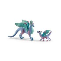 Toy Schleich Bayala Flor Voadora, Mãe e Bebê Dragão