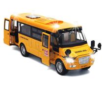 Toy School Bus Singer Toy 9 Pull Back com luzes e sons