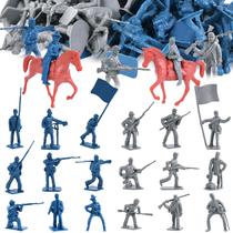 Toy Soldier LoveStown Civil War 82 unidades com cavalos montáveis para crianças Toy Soldier LoveStown Civil War 82 unidades com cavalos montáveis para crianças