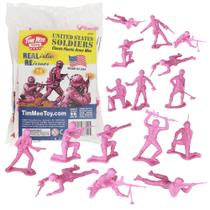 Toy Soldiers TimMee Plastic Army Men Pink 48 peças fabricado nos EUA