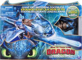 Toy Spin Master DreamWorks Dragons Giant Fire Breathing 50 cm com efeitos de respiração de fogo e cor bioluminescente para crianças de 4 anos ou mais