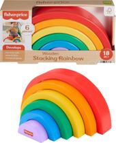Toy Stacking Rainbow Fisher-Price Wood para crianças com mais de 18 meses