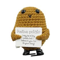 Toy Stitch-Witch Walking Positive Potato Crochet Brown