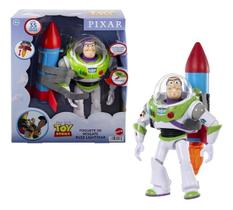 Toy Story Buzz Lightyear Foguete De Resgate Articulado 25 Cm C/ Capacete - 35 Sons e Frases - Mattel