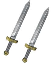 Toy Sword quescu Roman Plastic 48 cm para crianças e meninos, 2 unidades