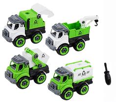 Toy Take Apart HUOGUO para crianças com chave de fenda, conjunto de carro de 4 peças
