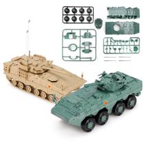 Toy Tank VIIKondo, escala 1/72, montagem DIY, veículo de combate chinês Snow Leopard versus infantaria rastreada