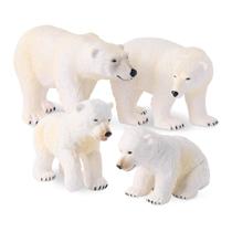 Toy Terra by Battat Polar Bear Family, 4 unidades para crianças de 3 anos ou mais Toy Terra by Battat Polar Bear Family, 4 unidades para crianças de 3 anos ou mais