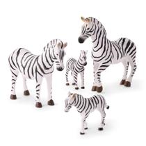 Toy Terra by Battat Zebra Family 4 peças para crianças de 3 anos ou mais