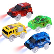 Toy Tracks Cars ARRAROWN Magic com iluminação LED, 4 unidades de 3 a 8 anos Toy Tracks Cars ARRAROWN Magic com iluminação LED, 4 unidades de 3 a 8 anos